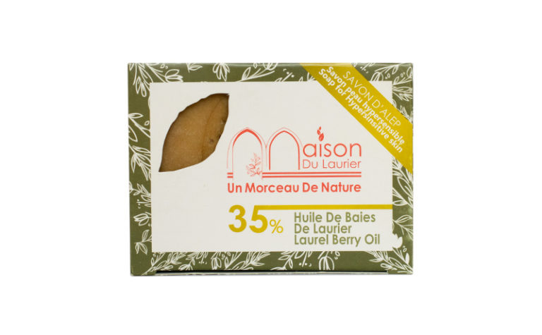 Savon d'Alep 35% huile de baie de laurier pour peaux sensibles - Maison du Laurier